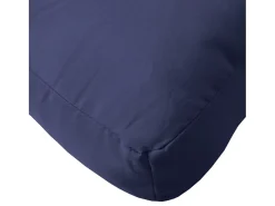 Cojín para sofá de palets de tela azul marino 120x80x12 cm