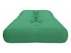 Cojín para sofá de palets de tela verde 120x40x12 cm