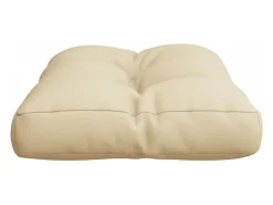 Cojín para sofá de palets de tela beige 50x40x12 cm