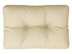 Cojín para sofá de palets de tela beige 50x40x12 cm