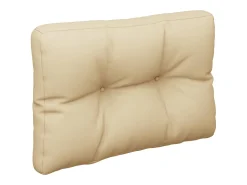 Cojín para sofá de palets de tela beige 50x40x12 cm
