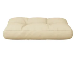 Cojín para sofá de palets de tela beige 50x40x12 cm