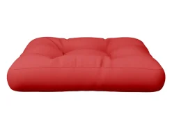 Cojín para sofá de palets de tela rojo 50x50x12 cm