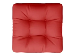 Cojín para sofá de palets de tela rojo 50x50x12 cm