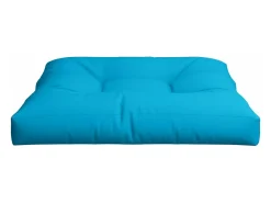 Cojín para sofá de palets de tela azul 80x80x12 cm