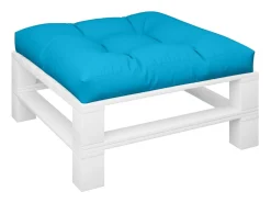 Cojín para sofá de palets de tela azul 80x80x12 cm