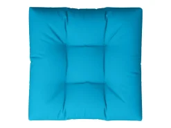 Cojín para sofá de palets de tela azul 80x80x12 cm