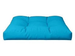 Cojín para sofá de palets de tela azul 80x80x12 cm