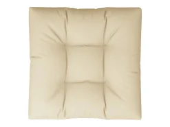 Cojín para sofá de palets de tela beige 80x80x12 cm