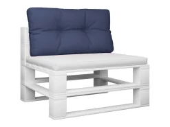 Cojín para sofá de palets de tela azul marino 120x40x12 cm