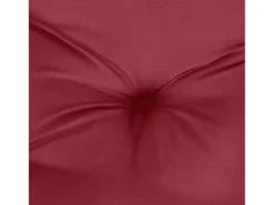 Cojín para sofá de palets de tela rojo tinto 60x60x12 cm
