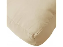 Cojín para sofá de palets de tela beige 60x40x12 cm