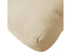 Cojín para sofá de palets de tela beige 120x40x12 cm