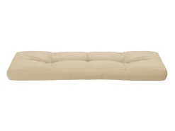 Cojín para sofá de palets de tela beige 120x40x12 cm