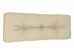 Cojín para sofá de palets de tela beige 120x40x12 cm