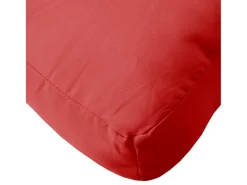 Cojín para sofá de palets de tela rojo 70x70x12 cm