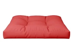Cojín para sofá de palets de tela rojo 70x70x12 cm