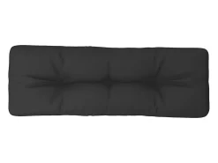 Cojín para sofá de palets de tela negro 120x40x12 cm ES714555