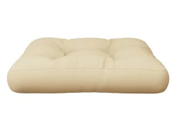 Cojín para sofá de palets de tela beige 60x60x12 cm