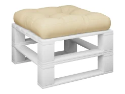 Cojín para sofá de palets de tela beige 60x60x12 cm