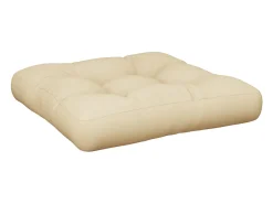 Cojín para sofá de palets de tela beige 60x60x12 cm