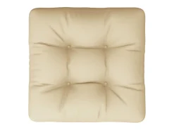 Cojín para sofá de palets de tela beige 60x60x12 cm