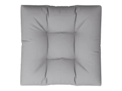 Cojín para sofá de palets de tela gris 70x70x12 cm