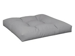 Cojín para sofá de palets de tela gris 70x70x12 cm