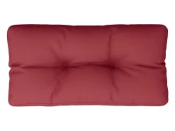 Cojín para sofá de palets de tela rojo tinto 70x40x12 cm