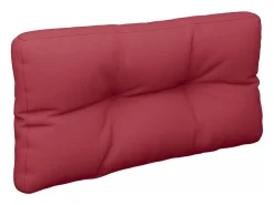 Cojín para sofá de palets de tela rojo tinto 70x40x12 cm