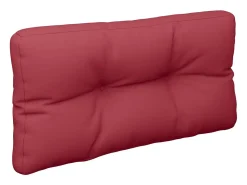 Cojín para sofá de palets de tela rojo tinto 80x40x12 cm