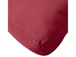 Cojín para sofá de palets de tela rojo tinto 80x40x12 cm