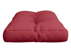 Cojín para sofá de palets de tela rojo tinto 80x40x12 cm