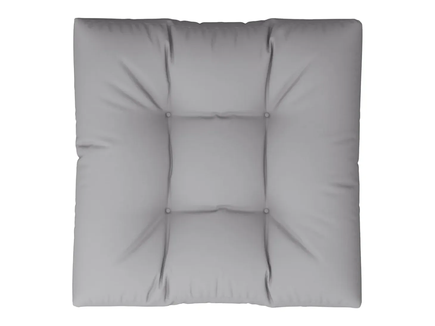 Cojín para sofá de palets de tela gris 80x80x12 cm
