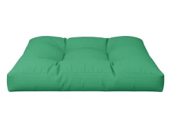 Cojín para sofá de palets de tela verde 80x80x12 cm