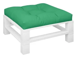 Cojín para sofá de palets de tela verde 80x80x12 cm