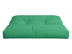 Cojín para sofá de palets de tela verde 80x80x12 cm
