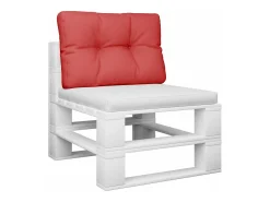 Cojín para sofá de palets de tela rojo 50x40x12 cm