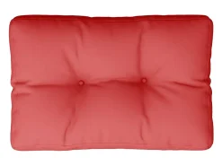 Cojín para sofá de palets de tela rojo 50x40x12 cm