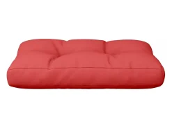 Cojín para sofá de palets de tela rojo 50x40x12 cm