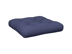Cojín para sofá de palets de tela azul marino 50x50x12 cm