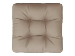 Cojín para sofá de palets de tela gris taupé 60x60x12 cm