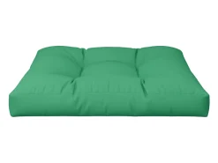Cojín para sofá de palets de tela verde 70x70x12 cm