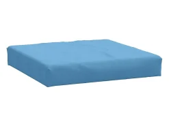 Cojín para sofá de palets tela azul melange 60x60x10 cm