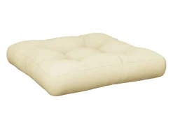 Cojín para sofá de palets tela crema 50x50x12 cm