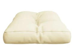 Cojín para sofá de palets tela crema 80x40x12 cm