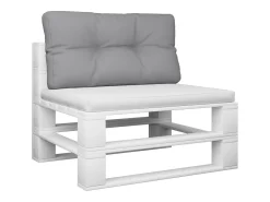 Cojín para sofá de palets tela gris 80x40x12 cm ES368047