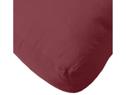 Cojín para sofá de palets tela rojo tinto melange 60x60x10 cm
