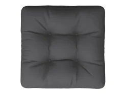 Cojín para sofá de palets tela gris antracita 58x58x10 cm