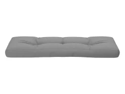 Cojín para sofá de palets tela gris 120x40x12 cm